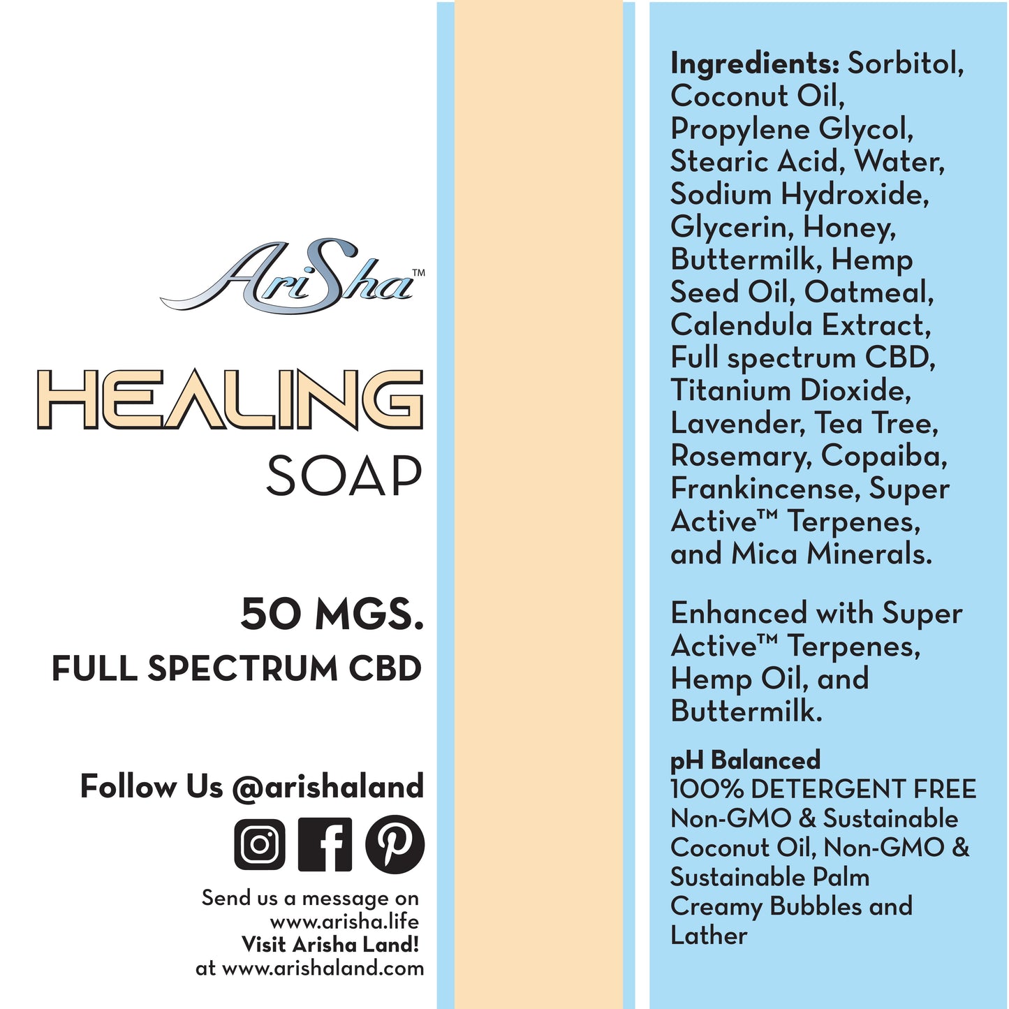 Full Spectrum Healing Soap (4 oz, 50 mg CBD)