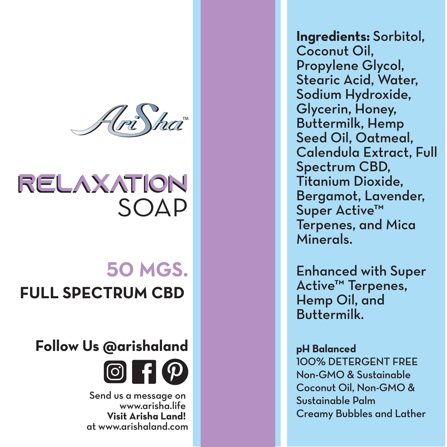 Full Spectrum Relaxation Soap (4 oz, 50 mg CBD)