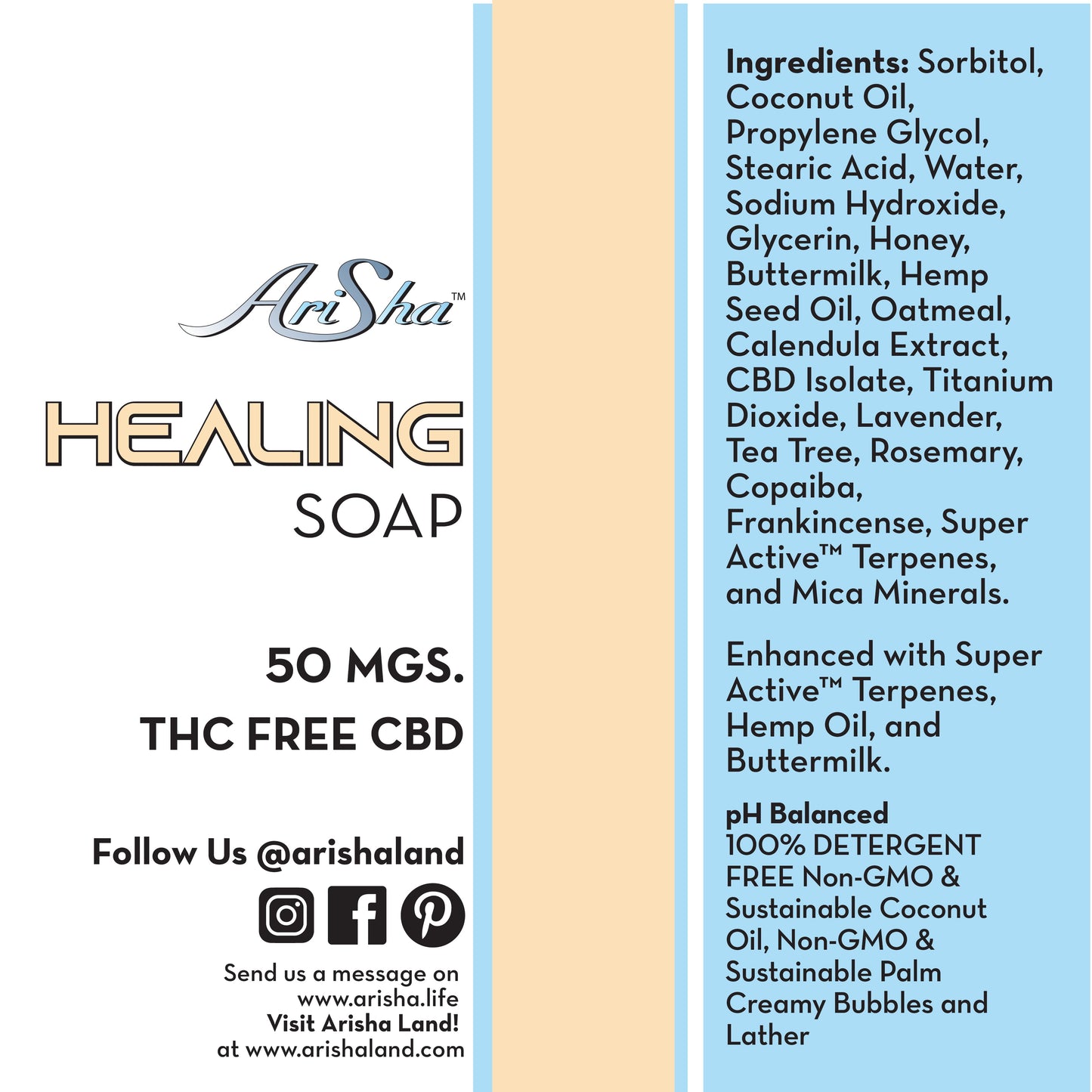 Isolate Healing Soap (4 oz, 50 mg CBD)