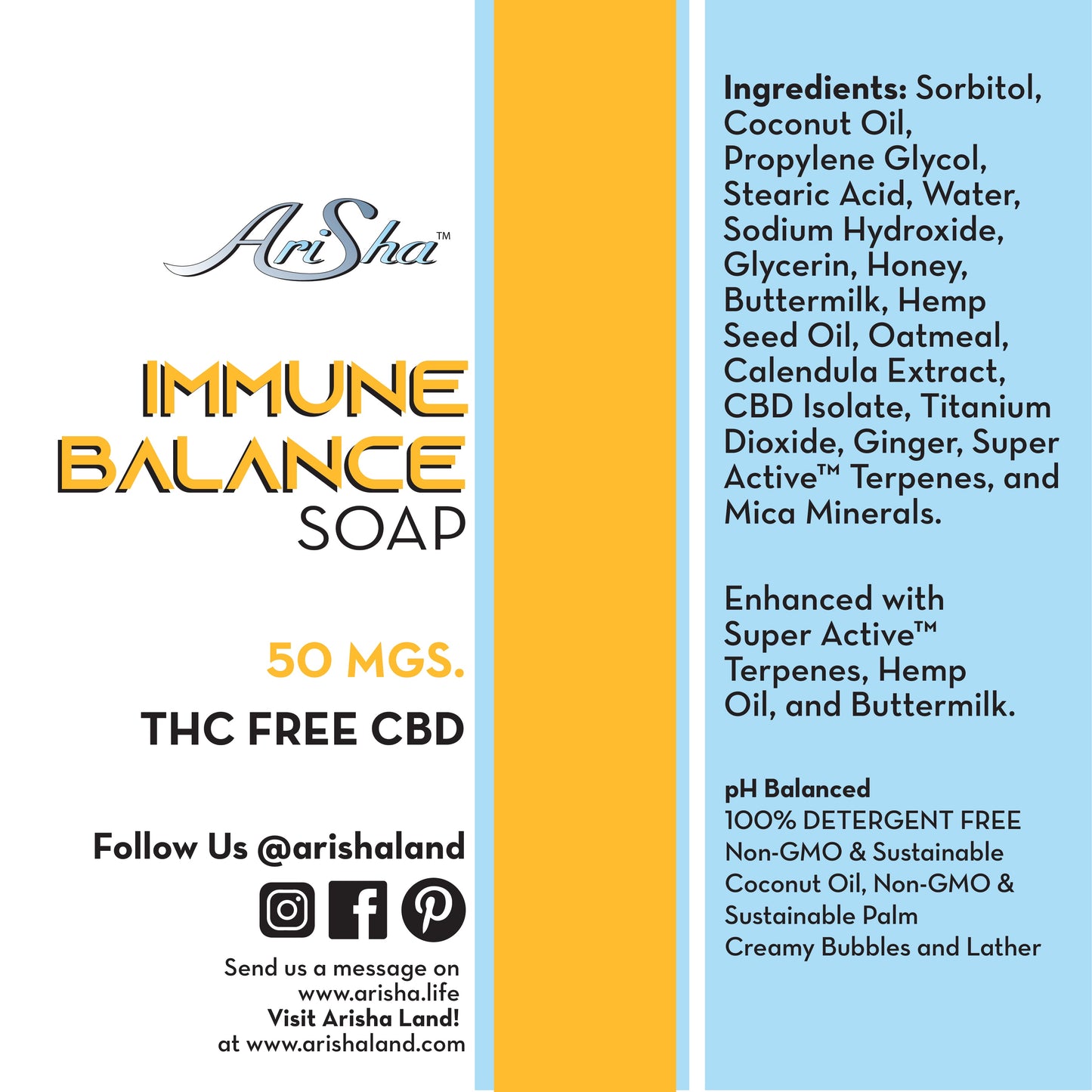 Isolate Immune Balance Soap (4 oz, 50 mg CBD)
