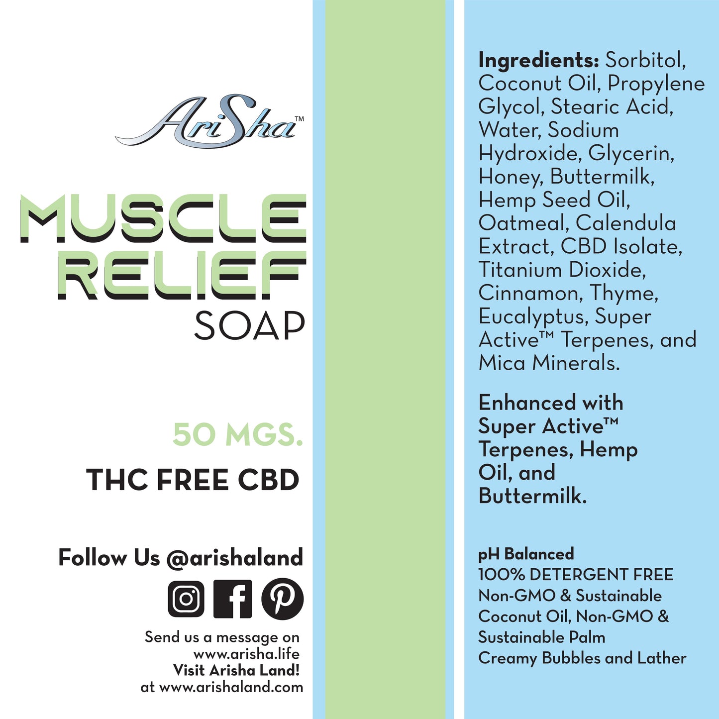Isolate Muscle Relief Soap (4 oz, 50 mg CBD)
