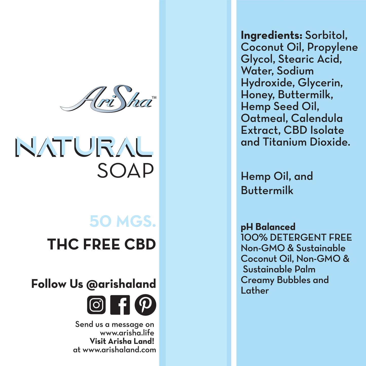 Isolate Natural Soap (4 oz, 50 mg CBD)