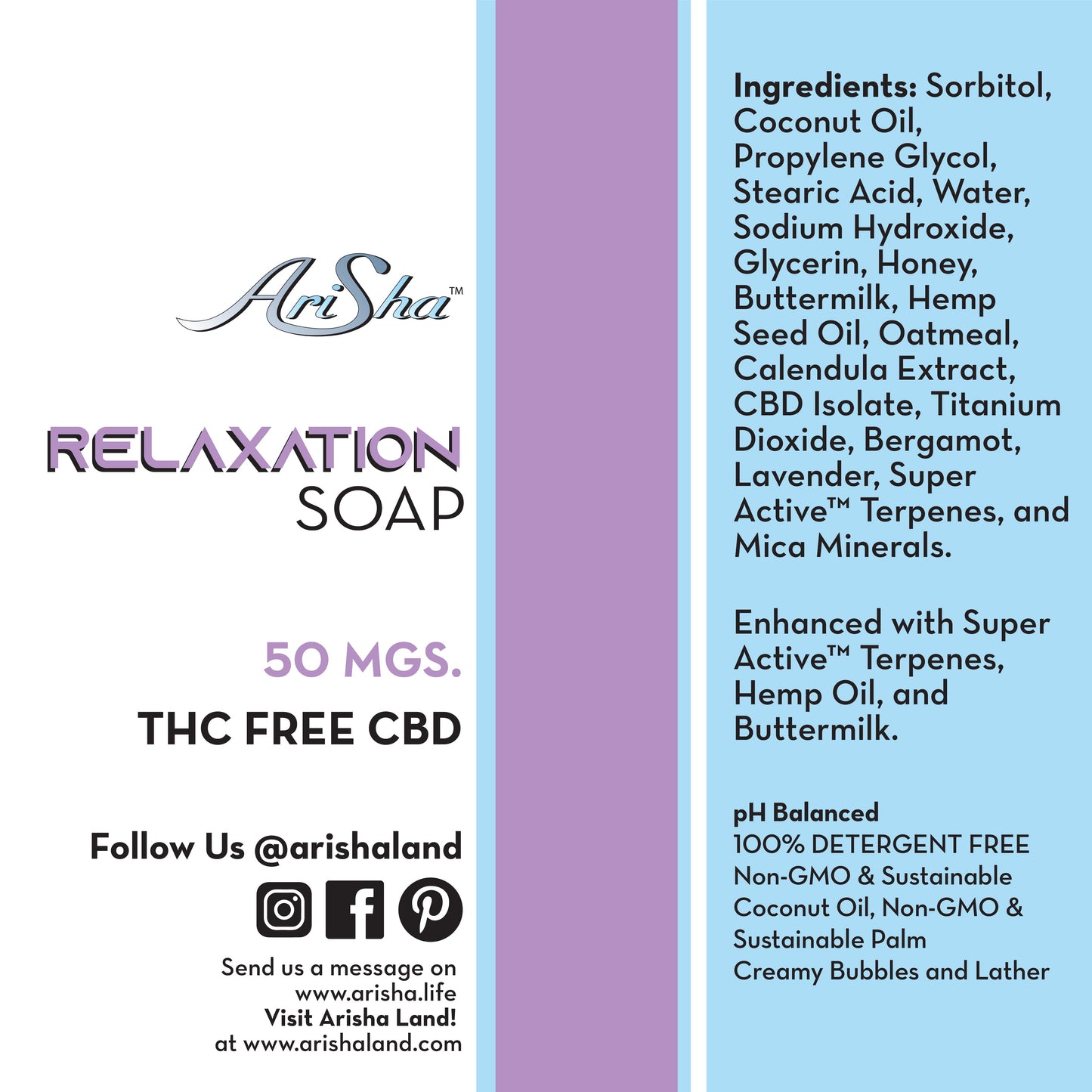 Isolate Relaxation Soap (4 oz, 50 mg CBD)